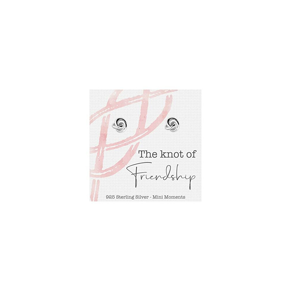 Purple Piglet Gifts Gift For Friend Genuine Sterling Celtic Knot Earrings 'The Knot Of Friendship' Present Gift Box Ear Studs Jewellery Silver