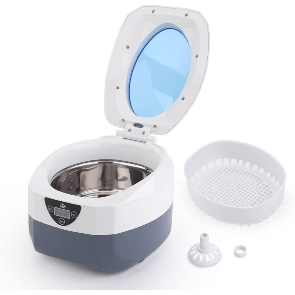 Uten 750Ml Ultrasonic Cleaner Machine Portable For Jewellery Watches Dentures Glasses Coins