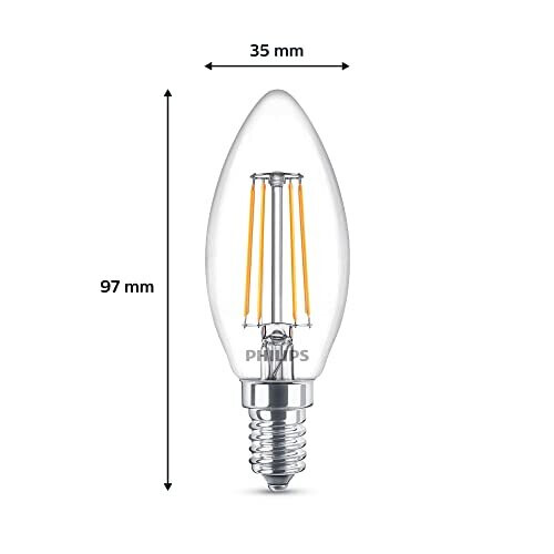 Philips Pack 6 LED E14 Corona 4W (40W) Transparente 470lm 2
