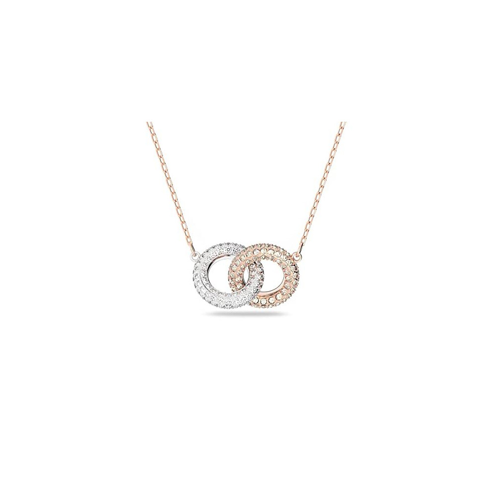 Swarovski Stone Necklace Brilliant White Swarovski Crystals with a Rose-Gold Tone Plated Chain from the Swarovski Stone Collection