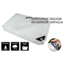 (3m x 3m) 300G/SQM HEAVY DUTY TARPAULIN WEATHER-RESISTANT SUN-PROOF REINFORCED