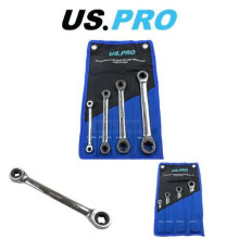 US PRO Tools 4pc Metric Double E-Torx Gear Ratchet Spanner Set E6 - E24 2247