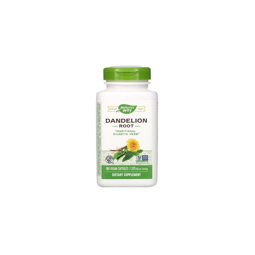 NATURE'S WAY Dandelion Root 525mg 180 VEGAN Capsules