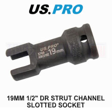 US PRO Tools 19mm Strut Channel Slotted Socket Unistrut Type Length 72mm 1/2" DR 3769