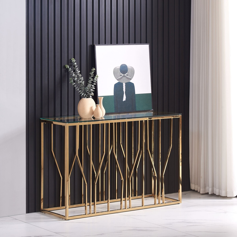 (Console Table) Ecasa Aria Coffee or Console Table Gold