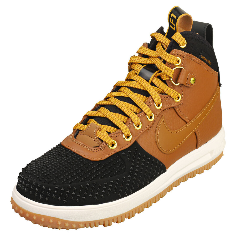 (7.5) Nike Lunar Force 1 Duckboot Mens Fashion Trainers in Brown Black
