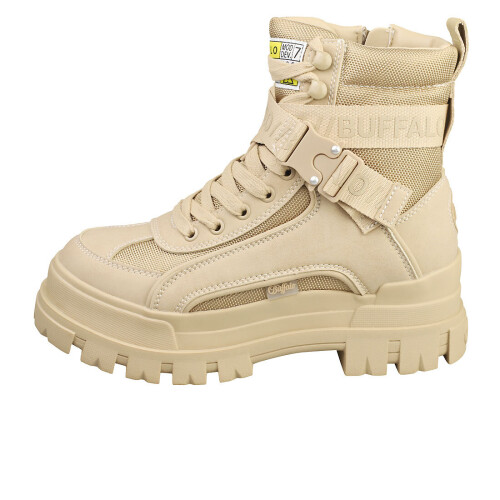 Buffalo (6.5) Buffalo Aspha Com1 Womens Platform Boots in Beige 2