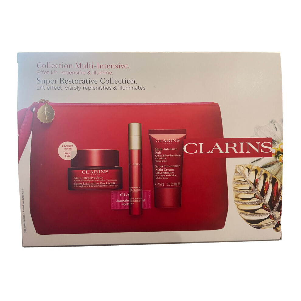 Clarins Super Restorative Collection 3 Piece Set & Bag