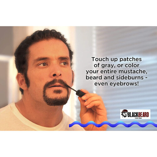 Blackbeard for Men Mens Colour Beard Moustache LIGHT/MEDIUM BROWN X2 2