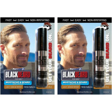 Blackbeard for Men Mens Colour Beard Moustache LIGHT/MEDIUM BROWN X2