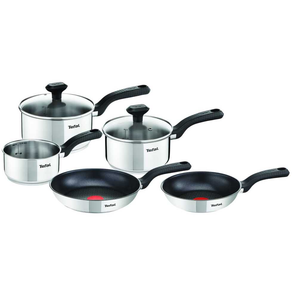 Tefal 5 Piece, Comfort Max,Stainless Steel,Pots and Pans,Induction Set