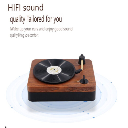Vintage vinyl record player Bluetooth speaker portable 1