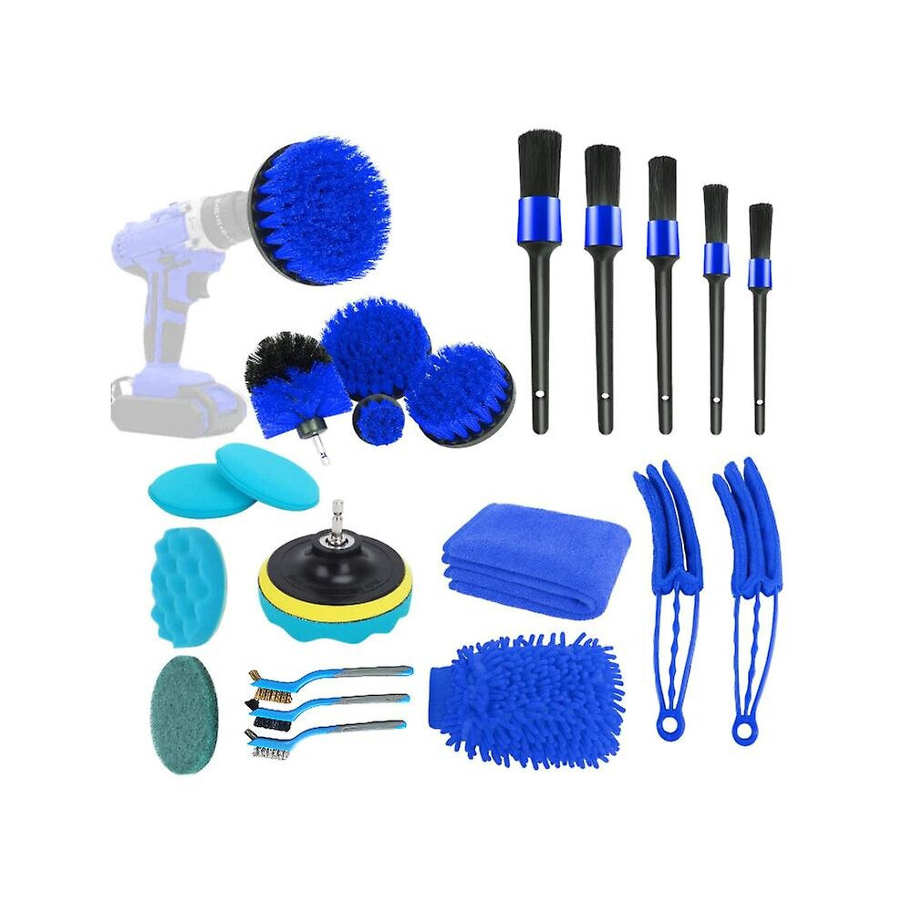 22 Piece Scrub Drill Cleaning Brushes Attachment Set Washing Car Tools 768649756169