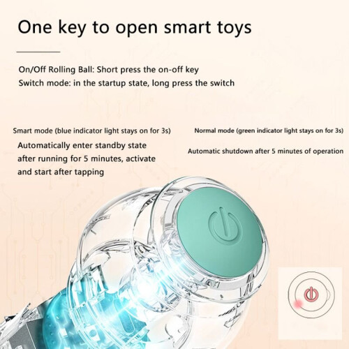 (BLUE) Smart rolling ball Electric cat ball toy 2
