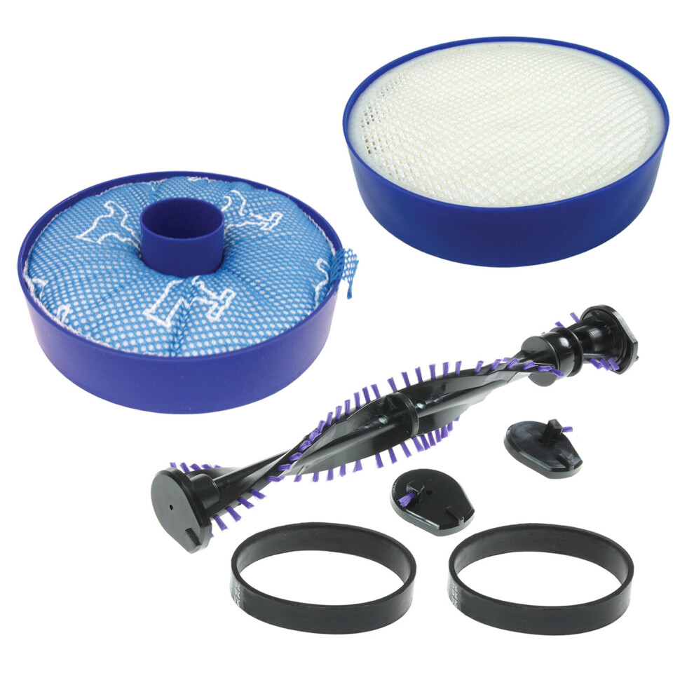 Spares2go Brushroll Belts + Pre & Post Motor Hepa Filter Kit For Dyson Dc33 Dc33i Vacuum Cleaners