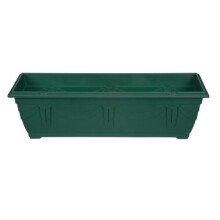 60cm Slim Plastic Venetian Window Box Trough Planter Pot Green Colour