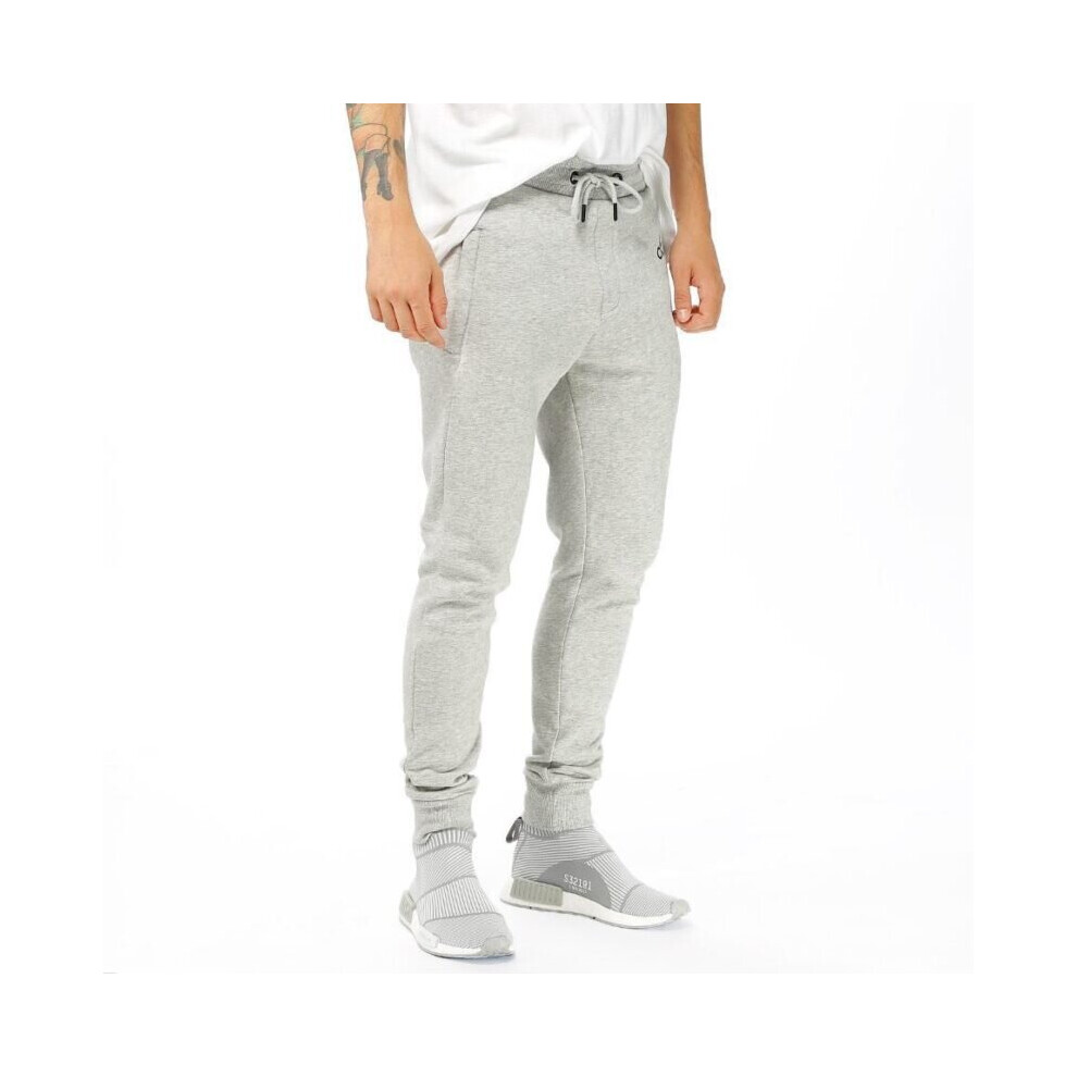 Calvin Klein (L, Grey) Jeans Mens Ck Fleece Jogging Bottom Lounge Joggers Black Grey Marl Black,Grey