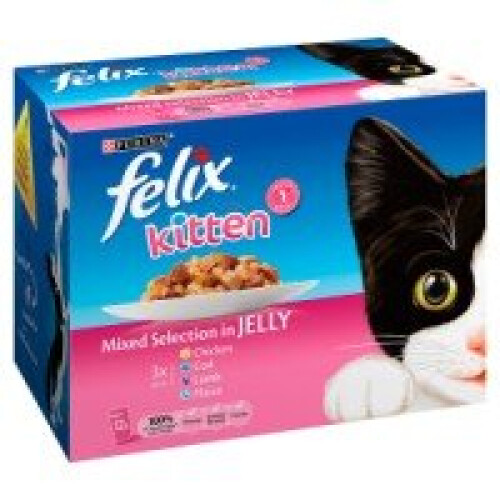 Felix Kitten Up to 1 Year Mixed Selection in Jelly 12 x 100g (4 x
