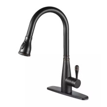 Stainless Steel Kitchen Faucet 360 Flexible Pull Out Hose Dual Spray Black Tap Mixer Model KPY-30221