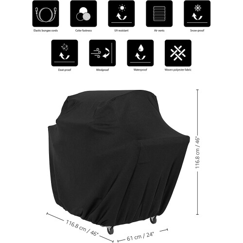 Amazon Amazon Basics Gas Grill Cover - Small, Black