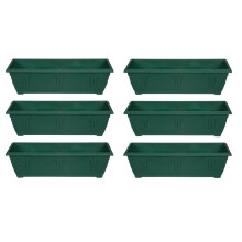 6 x 60cm Slim Plastic Venetian Window Box Trough Planter Green Colour