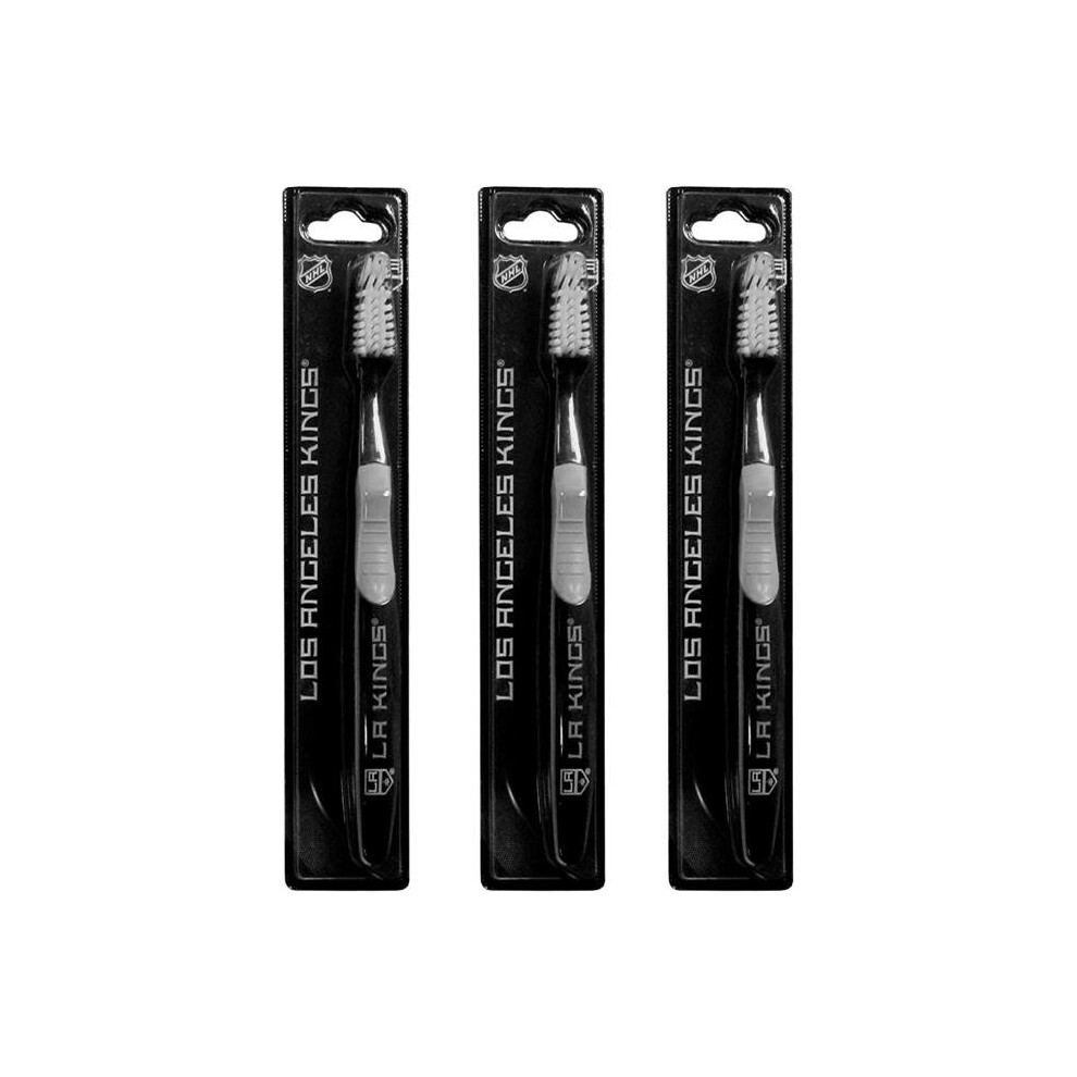 Siskiyousports Siskiyou Hbr75-3 Nhl Los Angeles Kings Toothbrush - Set Of 3