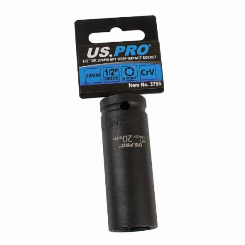 us pro US PRO Tools 20mm 1/2" DR 6 Point Deep Impact Socket 3755 2
