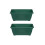 2 Venetian Window Box Trough Planters Small 40cm Plastic Forest Green 2