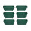 6 Venetian Window Box Trough Planters Small 40cm Plastic Forest Green 2