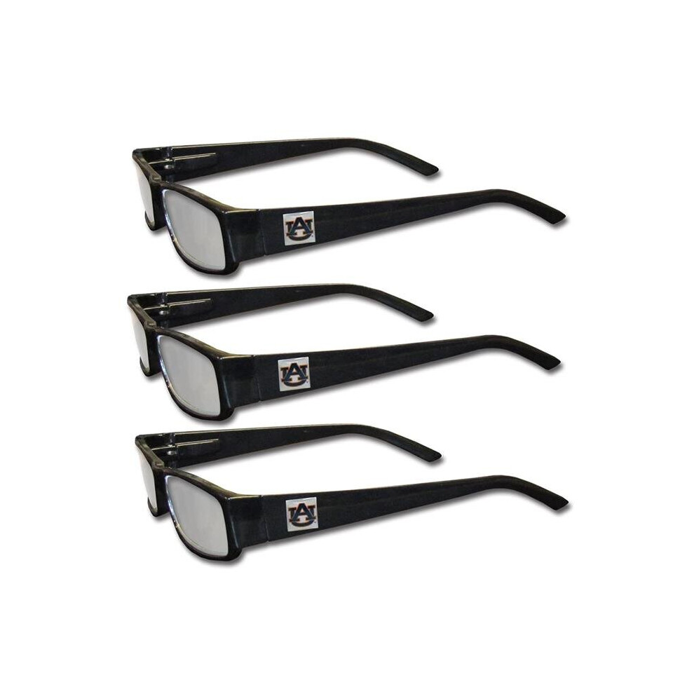 Siskiyousports Black,Red Siskiyou C3rgb42-1.50 Ncaa Auburn Tigers Reading Glasses, Black - Plus 1.50 - Pack Of 3