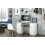 Large Desk Office White 6 Drawer Matt - KUBA 3