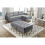 (Grey) Oslo Corner Lounge Corner Sofa Bed with Ottoman 1
