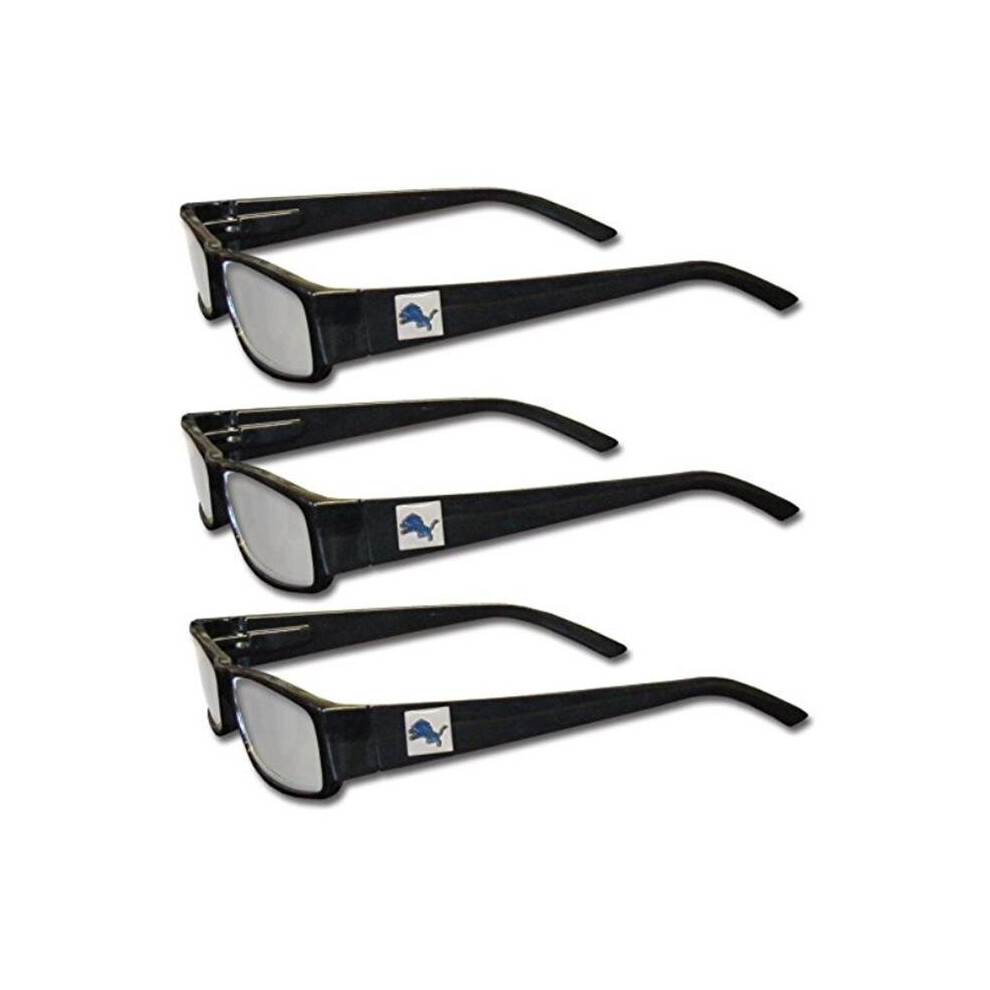 Siskiyousports Black Siskiyou F3rgb105-1.25 Nfl Detroit Lions Reading Glasses, - Plus 1.25 - Pack Of 3