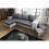 (Light Grey and Dark Gray) Corner Sofa Bed With 2 Footstools 1