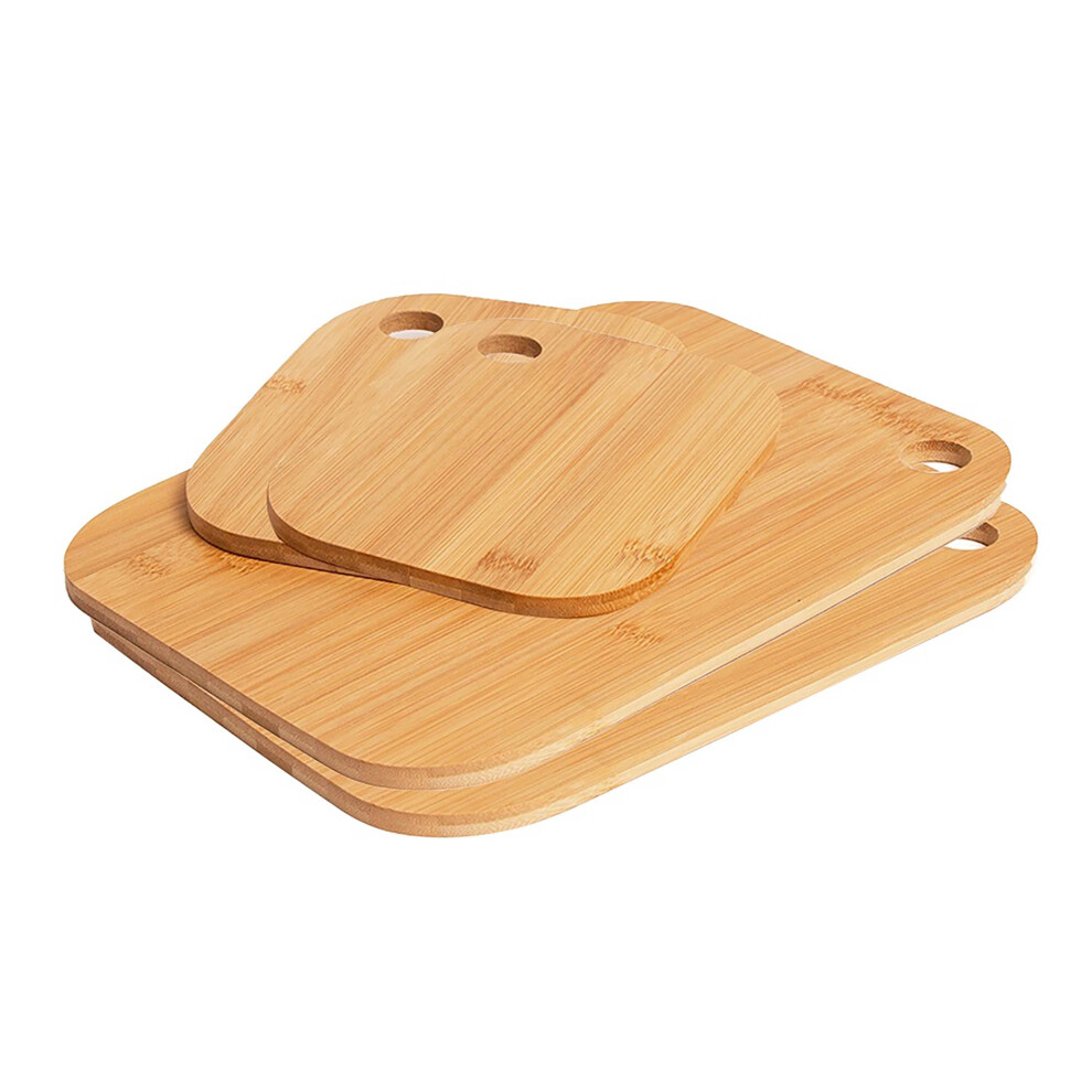 AAMEN 2-Pack Bamboo Chopping Board, Natural Wooden Chopping Board