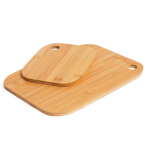 AAMEN 2-Pack Bamboo Chopping Board, Natural Wooden Chopping Board 1