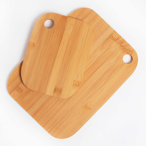 AAMEN 2-Pack Bamboo Chopping Board, Natural Wooden Chopping Board 2