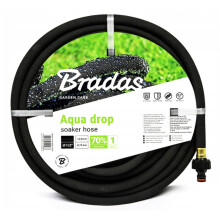 (7.5 M) GARDEN WATERING SOAKER HOSE AQUA-DROP BLACK