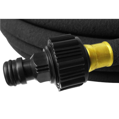 (7.5 M) GARDEN WATERING SOAKER HOSE AQUA-DROP BLACK 1