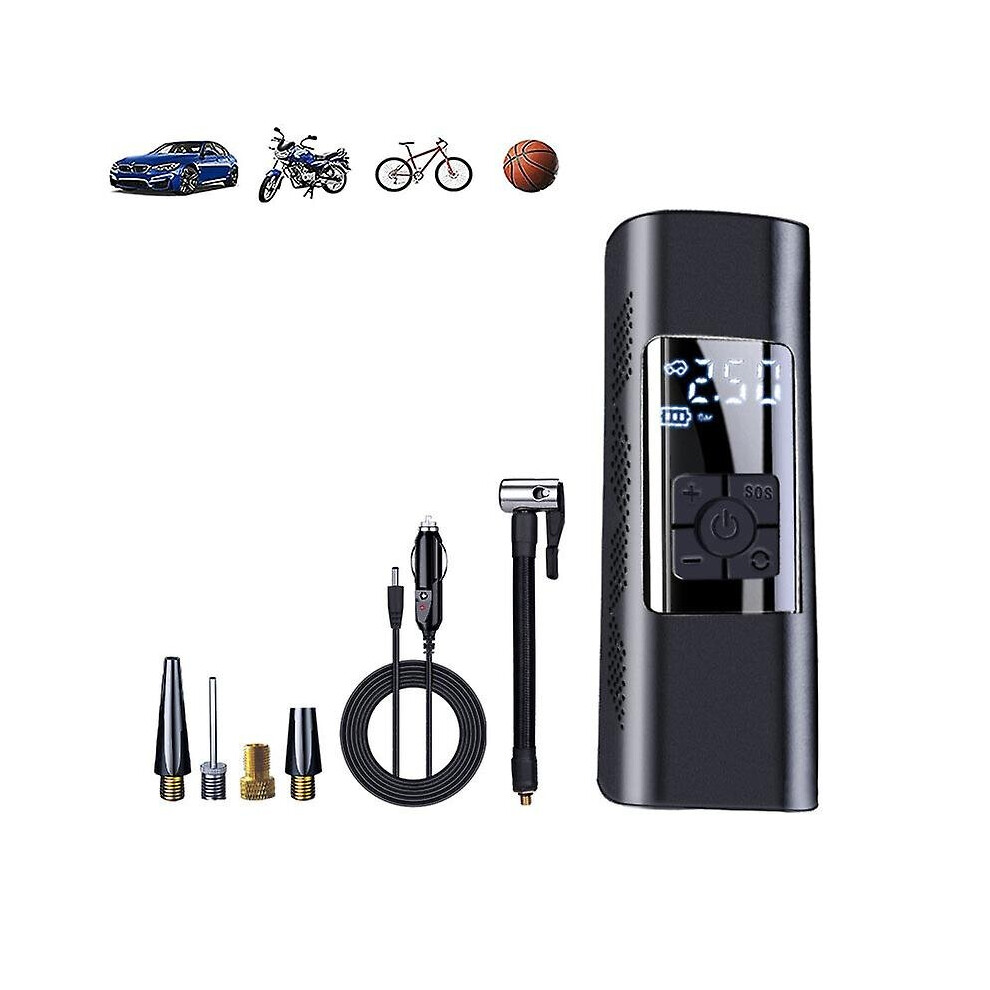 Electric Air Pump Car Tire Inflator Portable Rechargeable Air Compressor For Auto Bike Ball 768664265905
