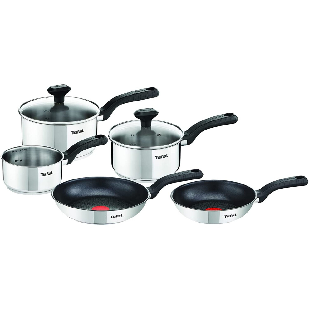 Tefal 5 Piece, Comfort Max,Stainless Steel,Pots and Pans,Induction Set