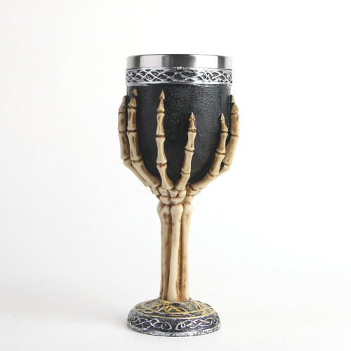 (Black, white) Skull wine glass, resin creative wine glass