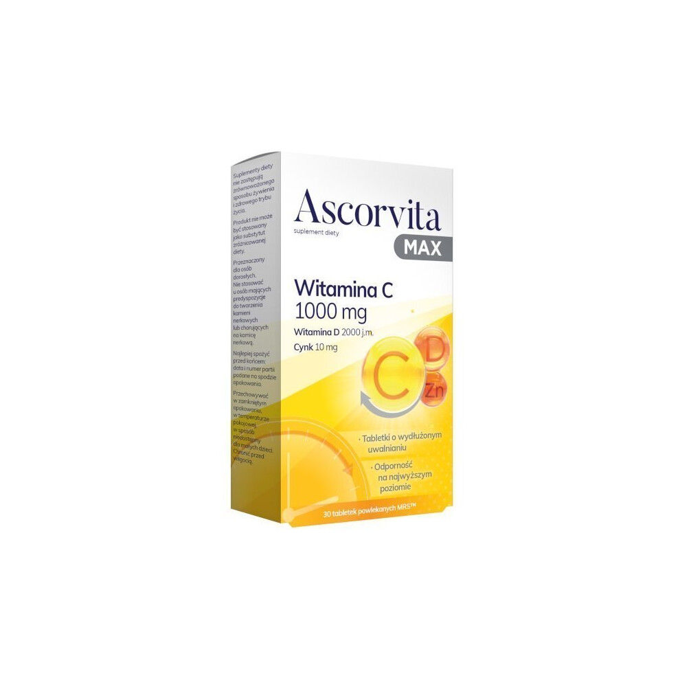 ASCORVITA Max Vitamin C supplement-30tablets