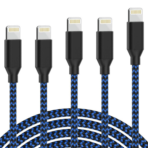 iPhone charger cable, MFi Certified Lightning Cable 5Pack 1/1/2/2/3m
