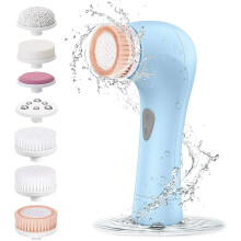 Facial Cleansing Brush, Waterproof Face Spin Brush with 7 Brush Heads