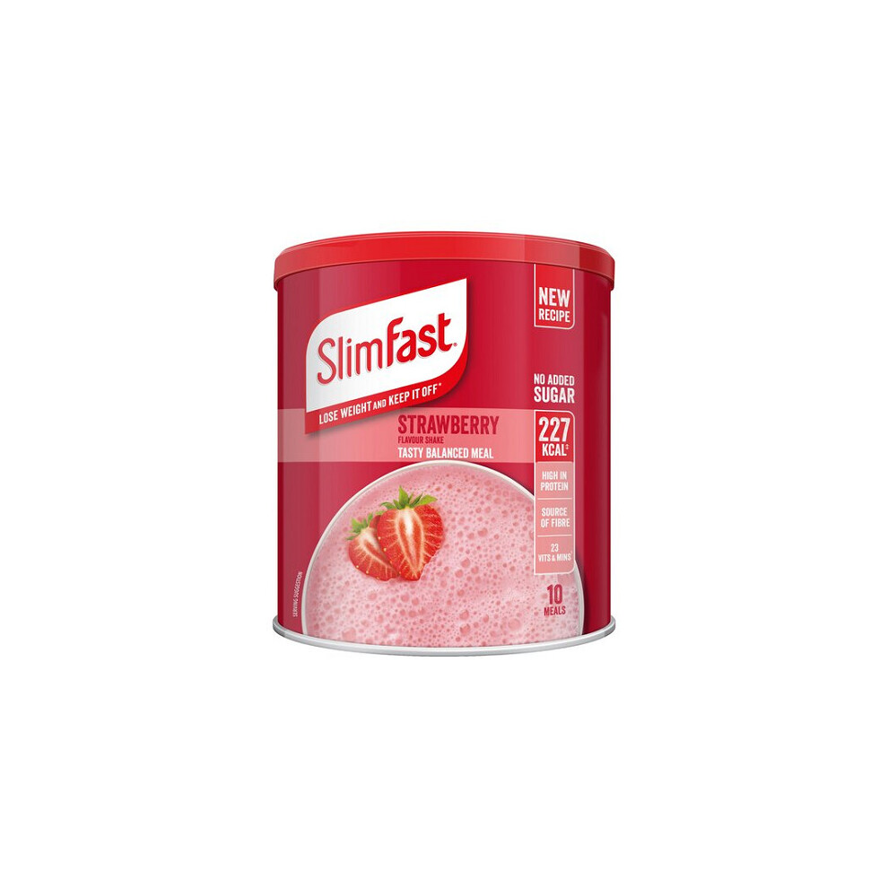 SlimFast High Protein Meal Replacement Strawberry 10 Servings 365g Best Before FEB23