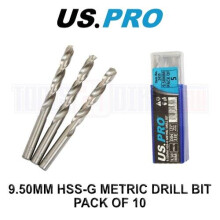 US PRO Tools 9.50MM HSS-G Metric twist Drill Bit Pack Of 5 2435