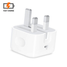 USB-C 20W PD Fast Charging Plug Adapter with USB-C Port - White (Bulk)