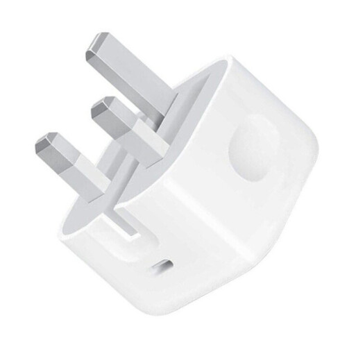 USB-C 20W PD Fast Charging Plug Adapter with USB-C Port - White (Bulk) 1