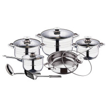 Blaumann Gourmet 12Pc Cookware Set Stainless Steel Non Stick Pots Pan with 6 Tools